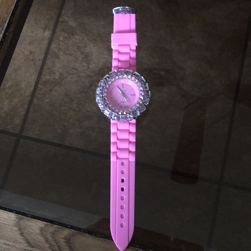 Pink bling watch